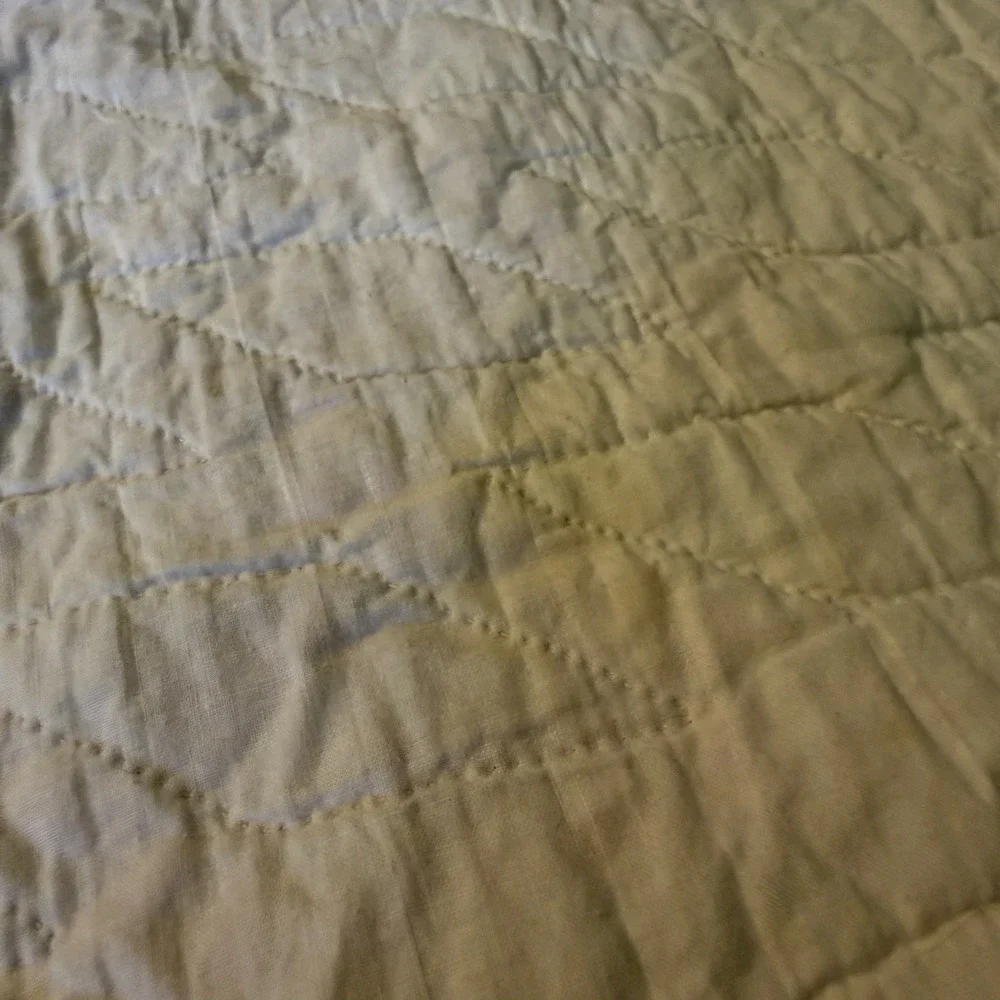 Vintage Hand-Stitched 8 Point Blazing Lone Star Quilt Rainbow Depression Era